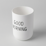 Good Morning Toothbrush Holder – Countertop Cup for Bathroom Vanity Sink Organization Storage