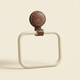 Walnut Towel Ring – No Drill Suction Mount, Rotating Wall Towel Holder for Bathroom & Kitchen