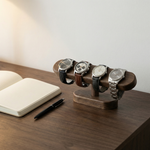 Watch Display Stand – Freestanding T-Bar Organizer for Desk Dresser Nightstand Walnut Wood