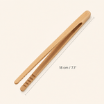 Bamboo Food Tongs Set of 2 – Kitchen Tongs for Toast Bread Tea Sugar Salad