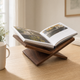 Wood Book Display Stand – Hands-Free Reading Holder for Books, Tablets, Cookbooks