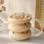 Bubble Shape Glass Mug – Clear Heat Resistant Cup for Coffee Latte Cocktails