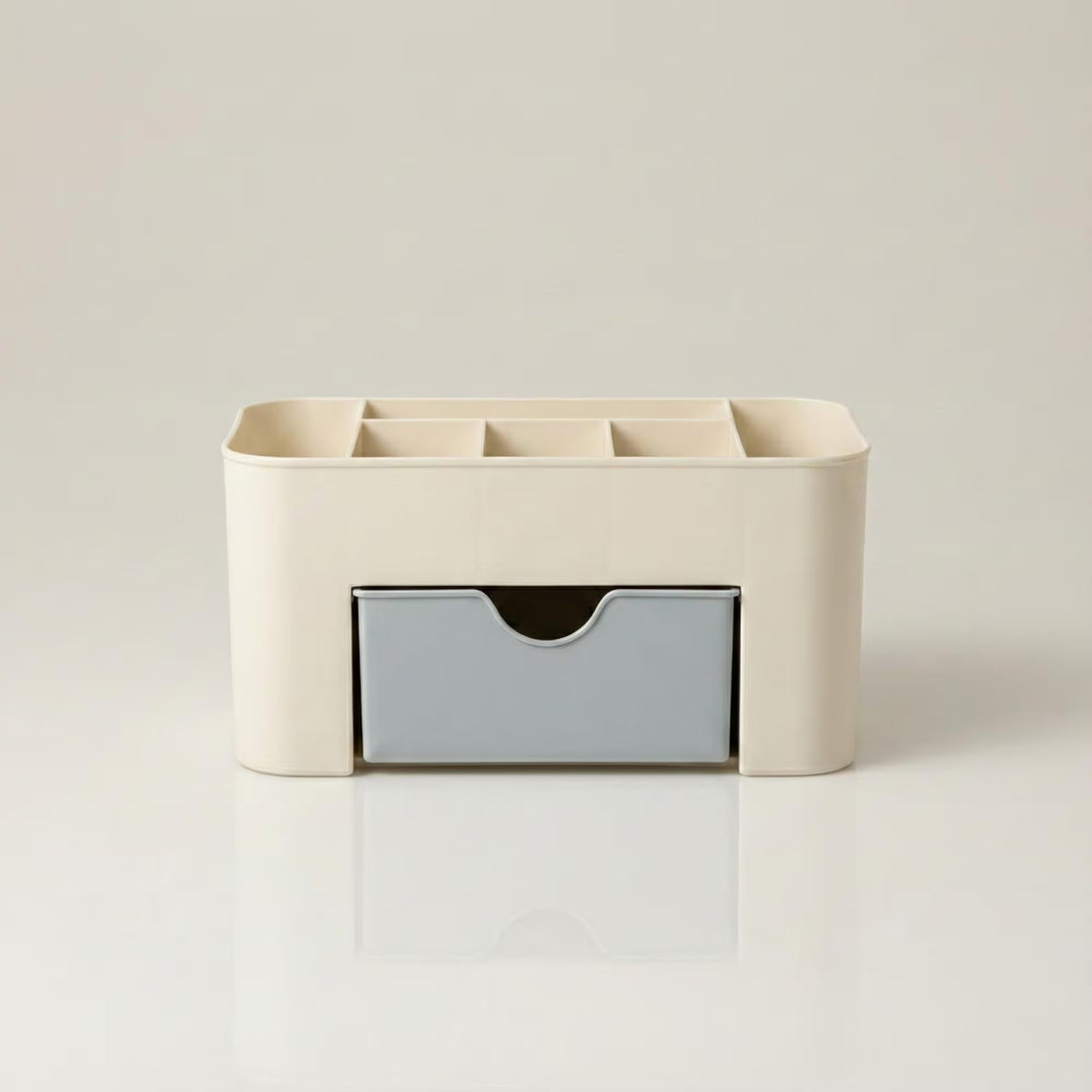 Makeup Storage Box – Multi-Compartment Desktop Organizer with Drawer for Bathroom Vanity Countertops