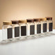 Glass Spice Jar Set with Wooden Bamboo & Rosewood Lids – 120ml with Labels, Kitchen Organisation