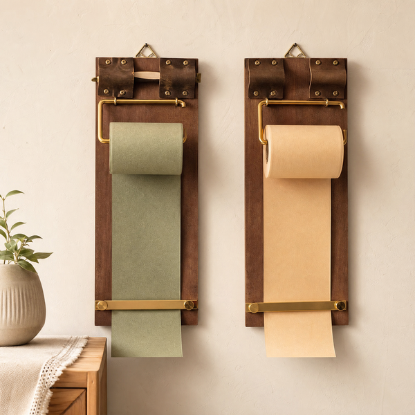 Wooden Clipboard Roll Notepad – Hanging Memo Pad Desk Note Board Minimalist Office