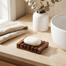Bamboo Soap Dish – Draining Slat Design for Bathroom, Kitchen, Shower, Natural Wood Soap Holder