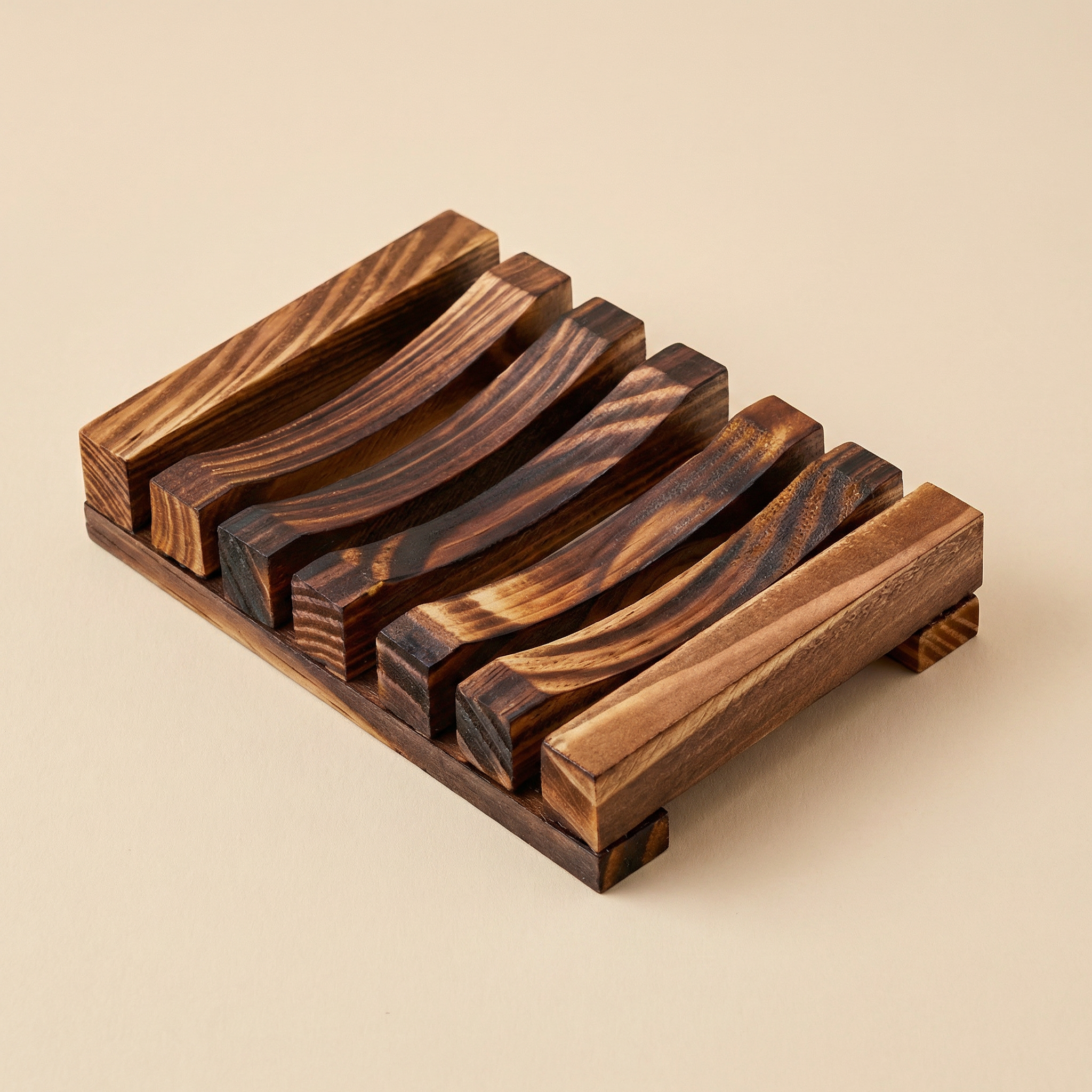 Bamboo Soap Dish – Draining Slat Design for Bathroom, Kitchen, Shower, Natural Wood Soap Holder