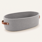 Oval Woven Storage Basket – Bathroom Organizer Toilet Paper Holder Desk Tray