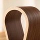 Wooden Headphone Stand – Curved Walnut Desk Holder Display for On-Ear Headphones