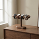 Watch Display Stand – Freestanding T-Bar Organizer for Desk Dresser Nightstand Walnut Wood