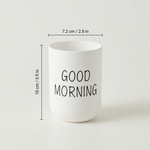 Good Morning Toothbrush Holder – Countertop Cup for Bathroom Vanity Sink Organization Storage
