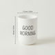 Good Morning Toothbrush Holder – Countertop Cup for Bathroom Vanity Sink Organization Storage
