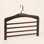Wooden 4-Layer Pants Hanger – Multi-Tier Closet Organizer for Trousers and Scarves