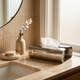 Stainless Steel Tissue Box – Sculptural Dispenser for Living Room Bedroom Desktop