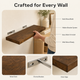 Solid Wood Floating Wall Shelf – Bracket Mount Storage Display Living Room Bedroom