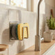 Adhesive Kitchen Hooks – Space Saving Stainless Steel Holder for Sponges, Cutting Boards & Cabinet Doors