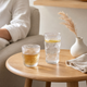 Glacier Texture Glass – Sculptural Clear Drinking Cup for Tea Coffee Water Home Bar