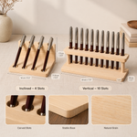 Wooden Pen Stand Desk Organizer – Minimalist Office Storage for Pens and Stylus