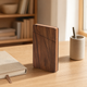 Slim Wood Card Case – Magnetic Business Card Holder, Walnut Desk Organizer Gift