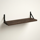 Wall Mounted Shelf with Brackets - Floating Wood Display for Living Room, Bedroom & Decor