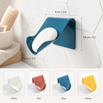 Adhesive Soap Dish Wall Mount Self Draining – No Drill Shower Bathroom Organizer