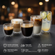 Double Wall Glass Coffee Mug – Heat Resistant Borosilicate Cup for Hot and Cold Drinks