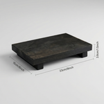 Wooden Pedestal Tray Stand – Minimalist Countertop Riser for Vanity & Bathroom Decor