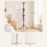 Floor Standing Coat Rack – Tree Branch Hook Stand for Hats Bags Scarves Bedroom