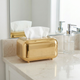 Luxury Electroplated Gold Tissue Box Cover – Modern Tissue Holder for Home & Office