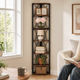 6 Tier Corner Shelf – Tall Freestanding Bookcase Storage Rack for Living Room or Bedroom