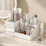 Compact Cosmetic Storage Box - Multi-Purpose Desk & Makeup, bathroom counter Organizer, bedroom vanity storage