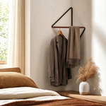 Nordic Corner Coat Rack – Wall Mounted Minimalist Metal Hanger Bedroom Entryway