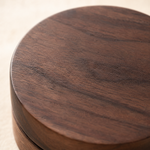 Walnut Ashtray with Lid – Stainless Steel Insert, Windproof, Desktop Home Office Decor