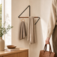 Nordic Corner Coat Rack – Wall Mounted Minimalist Metal Hanger Bedroom Entryway