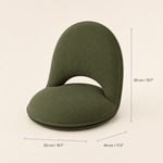 Floor Lounger Chair with Backrest – Foldable Cushion Seat for Reading and Relaxing