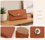 Slim Cash Envelope Wallet – PU Leather Snap Pouch Budget Organizer Women Purse