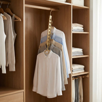 Space-Saving Closet Hanger – 8-Slot Rotating Aluminum Alloy Organizer for Clothes & Wardrobe Storage