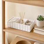 Woven Storage Basket – Toilet Tank Organizer, Bathroom Countertop Tray