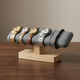 Watch and Bracelet Display Stand – Padded Bar with Wood Base for Dresser Jewellery Storage