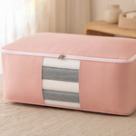 Foldable Clothing Storage Bag – Wardrobe Organizer for Blankets Quilts Pillows Bedding