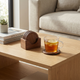 Wooden Coaster Set with Holder – 6 Round Coasters with Storage Stand for Kitchen & Living Room