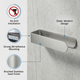 Adhesive Towel Bar – 3M Mount, Brushed Stainless Steel Wall Rack for Bathroom & Kitchen