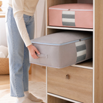 Foldable Clothing Storage Bag – Wardrobe Organizer for Blankets Quilts Pillows Bedding
