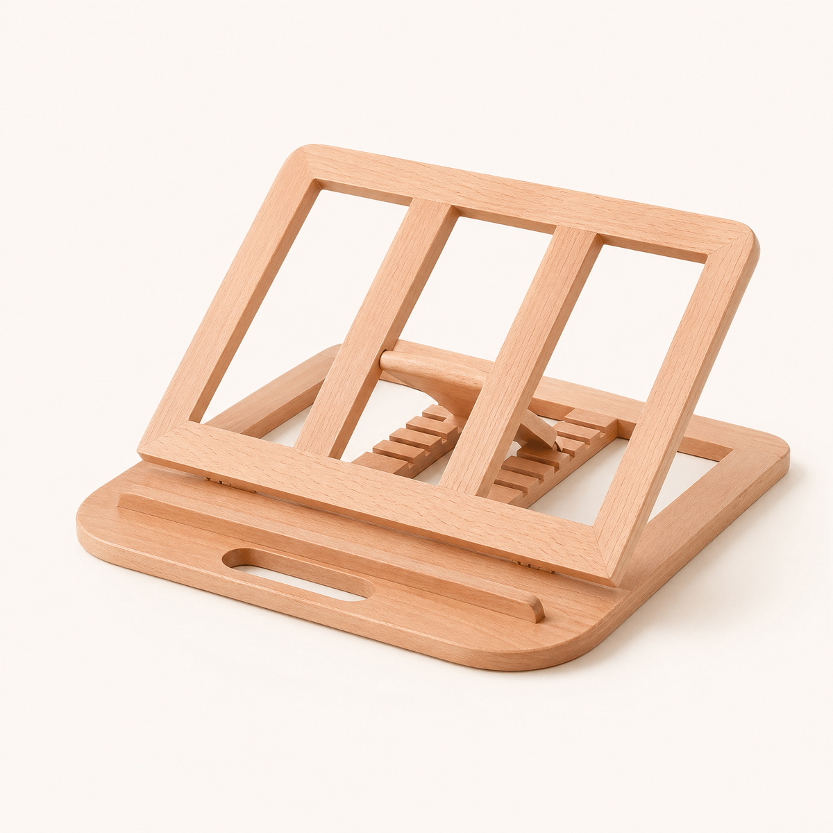 Adjustable Wood Reading Stand – Foldable Book Holder for Desk Study Home Office