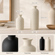 Minimalist Vase – Nordic Style Matte Plastic Home Decor, Modern Living Room Accent