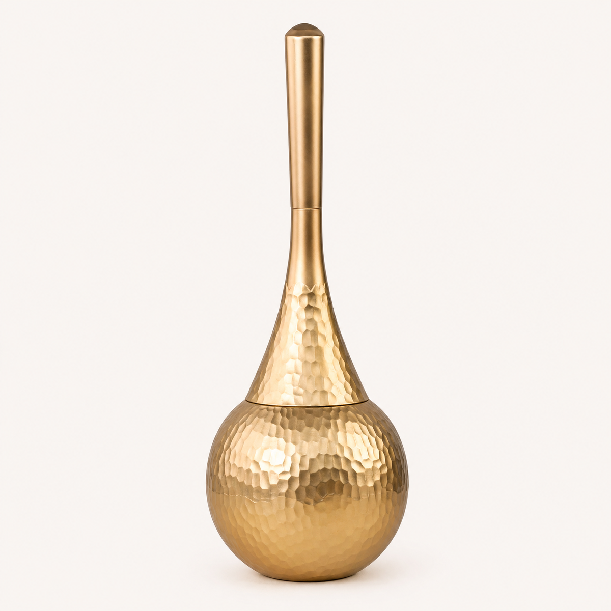 Sculptural Toilet Brush with Holder – Long Handle Bathroom Brush, Minimalist Design