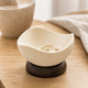 Ceramic Jewelry Dish with Wood Base – Ring Tray Earring Organizer Vanity Decor