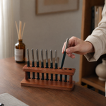 Wooden Pen Stand Desk Organizer – Minimalist Office Storage for Pens and Stylus