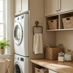 Walnut Towel Ring – No Drill Suction Mount, Rotating Wall Towel Holder for Bathroom & Kitchen