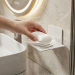 Wall Mounted Soap Tray – No Drill Adhesive Soap Holder for Bathroom Sink & Shower